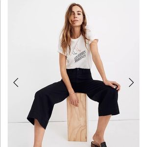 Madewell Petite Wide Leg Emmet Cropped Pants